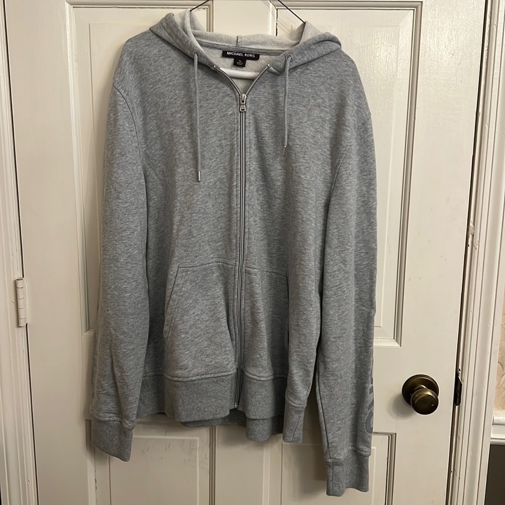 Michael Kors Grey Zip-Up Hoodie size XL
